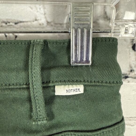 Mother The Hustler Ankle Fray Jeans Second Chance High Rise Black Forest Size 28 - Picture 12 of 16